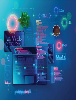 Responsive web design using html, css, javascripts, react, d3 and vue.js